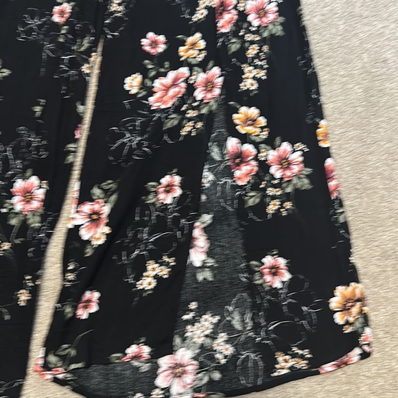NOBO black floral 2 piece pant set XL - Picture 9 of 13